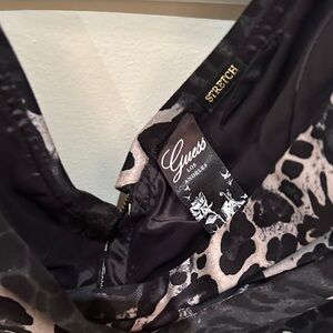 Guess Los Angeles Animal Print Dress in Black and Taupe
